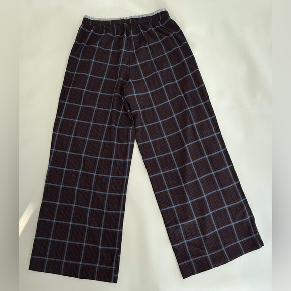 Aerie Womens Flannel Trouser Pajama Pants Size Md in Deep Earth - Picture 7 of 9